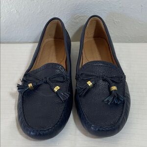 Lauren Ralph Lauren Cassady Leather Slip On Driving Sz.8B Loafers w/Logo Tassels